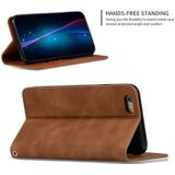 Retro Skin Feel Business Magnetic Horizontal Flip Leather Case for iPhone 6S & 6(Brown)