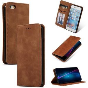 Retro Skin Feel Business Magnetic Horizontal Flip Leather Case for iPhone 6S & 6(Brown)