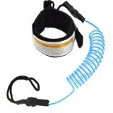 Surf Bodyboard Safety Hand Rope TPU Surfboard Paddle Towing Rope  The Length After Stretching: 1.6m(Lake Blue)