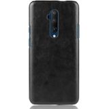 For OnePlus 7T Pro Shockproof Litchi Texture PC + PU Case(Black)