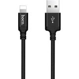 hoco X14 2m Nylon Braided Aluminium Alloy 8 Pin to USB Data Sync Charging Cable  For iPhone X / iPhone 8 & 8 Plus / iPhone 7 & 7 Plus / iPhone 6 & 6s & 6 Plus & 6s Plus / iPad(Black)