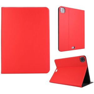 For iPad Pro 11 inch (2020) Voltage Plain Weave Stretch Leather + TPU Bracket Protective Holster With Sleep Function(Red)