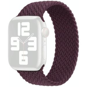 Nylon Single-Turn gevlochten horlogeband voor Apple Watch Series 7 41mm / 6 & SE & 5 & 4 40mm / 3 & 2 & 1 38mm  Lengte: S 130mm (Crimson Cherry)
