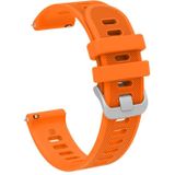 For Garmin Forerunner 245 Music 20mm Silicone Twill Watch Band(Orange)