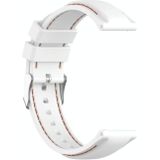 For Samsung Galaxy Watch 3 41mm / Active2 / Active / Gear Sport 20mm Silicone Replacement Strap Watchband(White)