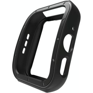 Voor OPPO Watch 3 Pro TPU Half-cover uitgeholde horlogekast met schaal (zwart wit)