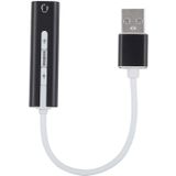 Aluminum Shell 3.5mm Jack External USB Sound Card HIFI Magic Voice 7.1 Channel Adapter Free Drive for Computer  Desktop  Speakers  Headset (Black)
