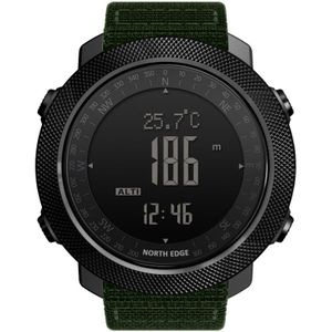 NORTH EDGE Multi-function Waterproof Outdoor Sports Electronic Smart Watch  Support Humidity Measurement / Weather Forecast / Speed Measurement(Green)
