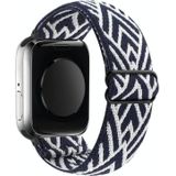 Etnische stijl gesp elastische horlogeband voor Apple Watch Ultra 49 mm / serie 8 & 7 45 mm / SE 2 & 6 & SE & 5 & 4 44 mm / 3 & 2 & 1 42 mm (groen-witte pijl)