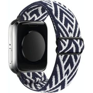Etnische stijl gesp elastische horlogeband voor Apple Watch Ultra 49 mm / serie 8 & 7 45 mm / SE 2 & 6 & SE & 5 & 4 44 mm / 3 & 2 & 1 42 mm (groen-witte pijl)