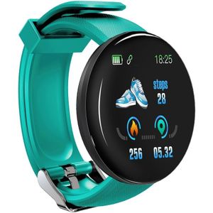 D18 1.3inch TFT Color Screen Smart Watch IP65 Waterproof Support Call Reminder /Heart Rate Monitoring/Blood Pressure Monitoring/Sleep Monitoring(Green)