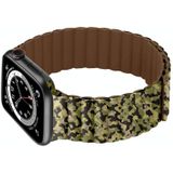 Magnetic Camouflage Silicone Replacement Strap Watchband For Apple Watch Series 7 & 6 & SE & 5 & 4 40mm/3 & 2 & 1 38mm (Army)