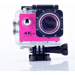 WIFI Waterproof Action Camera Cycling 4K camera Ultra Diving  60PFS kamera Helmet bicycle Cam underwater Sports 1080P Camera(Pink)