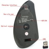 HXSJ T22 2.4GHz Wireless 4-Keys 2400 DPI Adjustable Ergonomics Optical Vertical Mouse(Black)