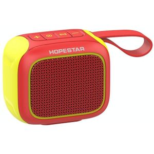 HOPESTAR A22 IPX6 waterdichte draagbare Bluetooth-luidspreker buitensubwoofer (rood geel)
