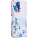 For Samsung Galaxy Note 20 Ultra Colored Drawing Pattern Horizontal Flip Leather Case with Holder & Card Slots & Wallet(Butterfly Love)