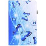 For Amazon Kindle Fire 7 Animal Pattern Horizontal Flip Leather Case with Holder & Card Slots & Photo Frame & Sleep / Wake-up Function(Blue Butterfly)