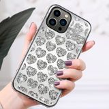 Voor iPhone 13 Pro Love Hearts Diamond Mirror TPU-telefoonhoes