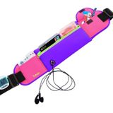 Large Capacity Outdoor Sports Jogging Gym Waist Pack(Magenta)