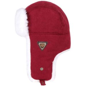 Autumn and Winter Outdoor Travel Windproof Warm Ear Protected Cap Flight Hats  Size:L?58-60cm?( Wine Red)
