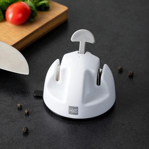 Original Xiaomi Youpin Huohou Kitchen Mini Double Wheel Knife Sharpener (White)