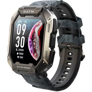 C20 1 71 inch TFT HD -scherm Smart Watch  ondersteunen hartslagbewaking/bloedzuurstofmonitoring (zwarte camouflage)