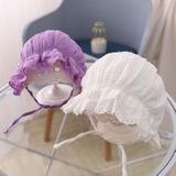 MZ4790 Cotton Baby Princess Hat Lacing Cloth Hat  Size: 44-48cm(White)