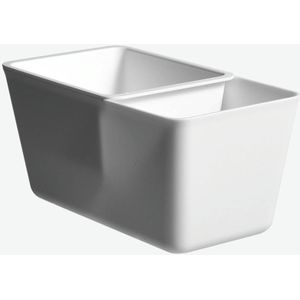 Split Snack Fruit Tray Home Double-Layer Removable Storage Box(White)