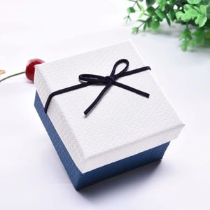 10 PCS Watch Bracelet Box Jewelry Gift Packaging Box  Specification: 9x8.5x5.5cm(White Blue)