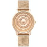 EUTOUR E041 heren magnetisch quartz horloge met 40 mm roestvrijstalen standaard (rosé goud)