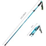 TANERDD TR-D0001 Trekking Poles Aluminum Alloy Folding Outdoor Handrails Trekking Walking Sticks(Long Model (Sky Blue))