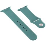 For Apple Watch Series 6 & SE & 5 & 4 44mm / 3 & 2 & 1 42mm Silicone Watch Replacement Strap  Long Section (Men)(Dark Green)