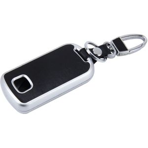 Car Auto PU Leather Intelligence Luminous Effect Key Ring Protection Cover for Eighth Generation Accord Ninth Generation Civic(Silver)