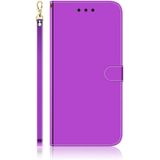 For Galaxy S20 Ultra Mirror-like Magnetic Attraction Horizontal Flip Leather Case with Lanyard  Support Holder & Card Slot & Wallet(Purple)