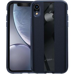 Anti-slip Leather + TPU Protective Case for iPhone XR (Blue)
