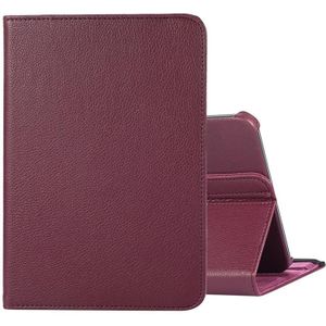 For 10 inch Tablet 360 Degree Rotation Litchi Texture Flip Leather Tablet Case(Purple)