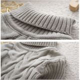 Grey Winter Children's Thick Solid Color Knit Bottoming Turtleneck Pullover Sweater  Height:20Size?120cm?