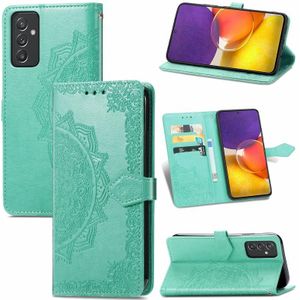 For Samsung Galaxy A82 5G Mandala Embossing Pattern Horizontal Flip Leather Case with Holder & Card Slots & Wallet & Lanyard(Green)
