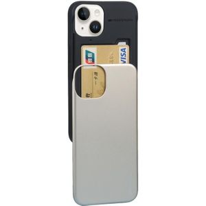 Voor iPhone 14 GOOSPERY SKY SLIDE BUMPER Sliding Card Slot Phone Case (Goud)