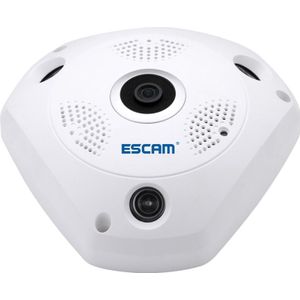 ESCAM Shark QP180 960P 360 Degrees Fisheye Lens 1.3MP WiFi IP Camera  Support Motion Detection / Night Vision  IR Distance: 10m