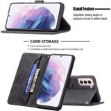 Voor Samsung Galaxy S21 + 5G Magnetische Sluiting RFID Blokkering Anti-diefstal Leerkast Met Houder & Card Slots & Portemonnee (Zwart)