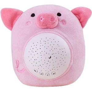 Kinderen Zacht Speelgoed Knuffels Met Muziek & Sterren Projector Licht (Piggy)