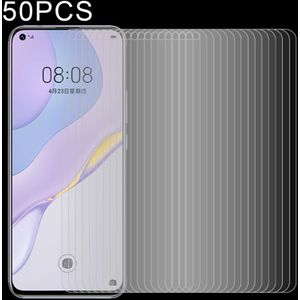 For Huawei nova 7 50 PCS Half-screen Transparent Tempered Glass Film