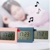 ZKLiLi Lazy Snooze Applet Alarm Clock Bedside Bluetooth Multifunctional Silent Digital Alarm Clock(Pink)