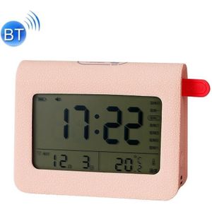 ZKLiLi Lazy Snooze Applet Alarm Clock Bedside Bluetooth Multifunctional Silent Digital Alarm Clock(Pink)