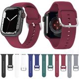 Silicone Solid Color Watch Band For Apple Watch Series 6&SE&5&4 44mm(Navy Blue)