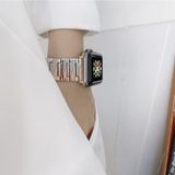 Creatieve ketting roestvrijstalen metalen riem voor Apple Watch Series 7 41mm / 6 & SE & 5 & 4 40mm / 3 & 2 & 1 38mm