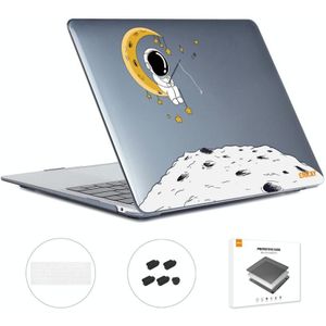 Voor MacBook Pro 13.3 A1706/A1989/A2159 ENKAY Hat-Prince 3 in 1 Spaceman Pattern Laotop Beschermende Crystal Case met TPU Keyboard Film/Anti-stof Pluggen  Versie: EU (Spaceman No.3)