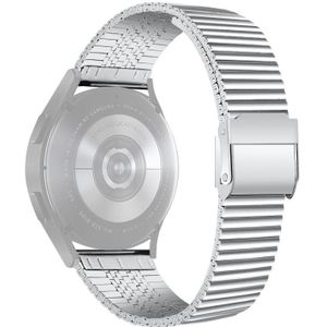 Voor Samsung Galaxy Watch4 44mm Double Safety Gesp Steel Watchband (Silver)