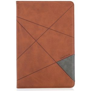 For Samsung Galaxy Tab S7 T870 Rhombus Texture Horizontal Flip Magnetic Leather Case with Holder & Card Slots(Brown)